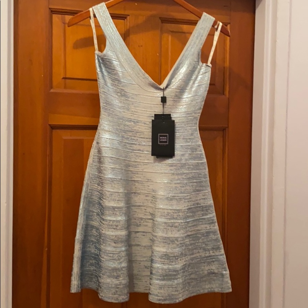 Hervé Léger Bandage A-Line Mini Dress - Picture 5 of 8